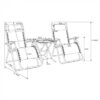 Komplekt 2x lamamistool DELUX hall + laud