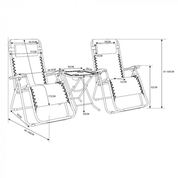 Komplekt 2x lamamistool DELUX hall + laud