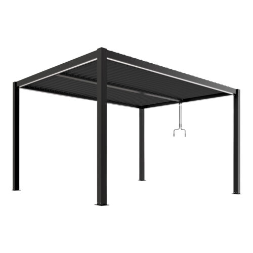 Pergola LUXE 4x4x2,3 m antratsiit LED-idega