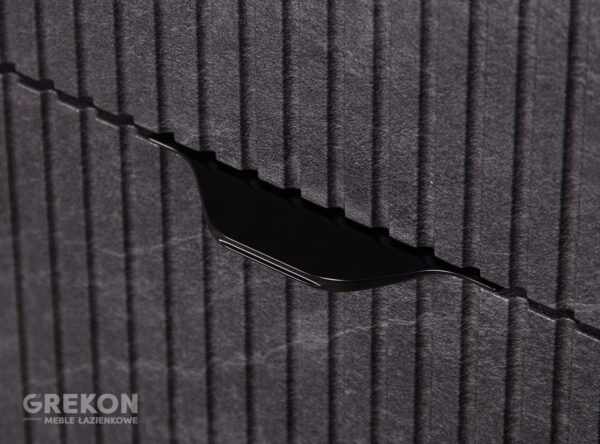 VICTA LAMELLO 80cm grafiidist vannitoakapp musta tööpinna ja kraanikausiga