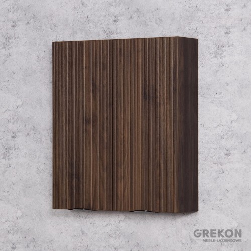 VICTA LAMELLO pähklipuidust seinale kinnitatav vannitoakapp 60x72cm