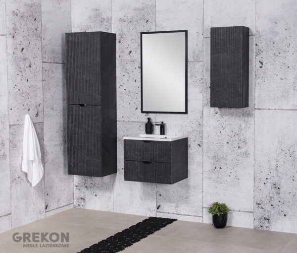 VICTA LAMELLO grafiidist rippuv vannitoakapp 30x72cm