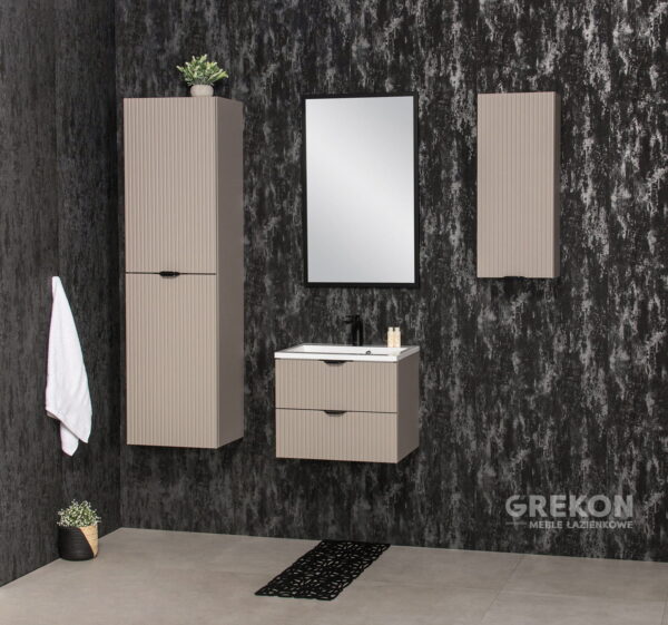 Seinale riputatav vannitoakapp suitsumatt 30x72cm VICTA LAMELLO