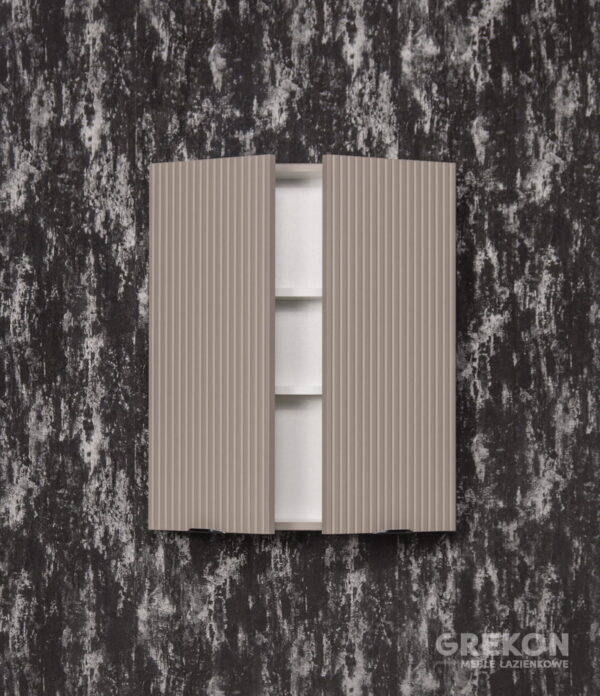 Seinale riputatav vannitoakapp suitsumatt 60x72cm VICTA LAMELLO