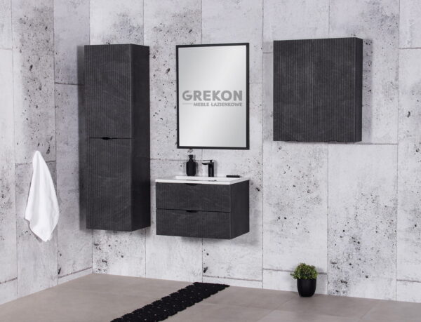 VICTA LAMELLO grafiidist rippuv vannitoakapp 60x72cm