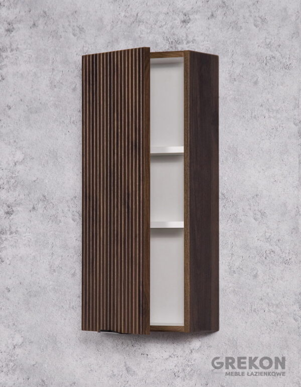 VICTA LAMELLO pähklipuidust seinale kinnitatav vannitoakapp 30x72cm