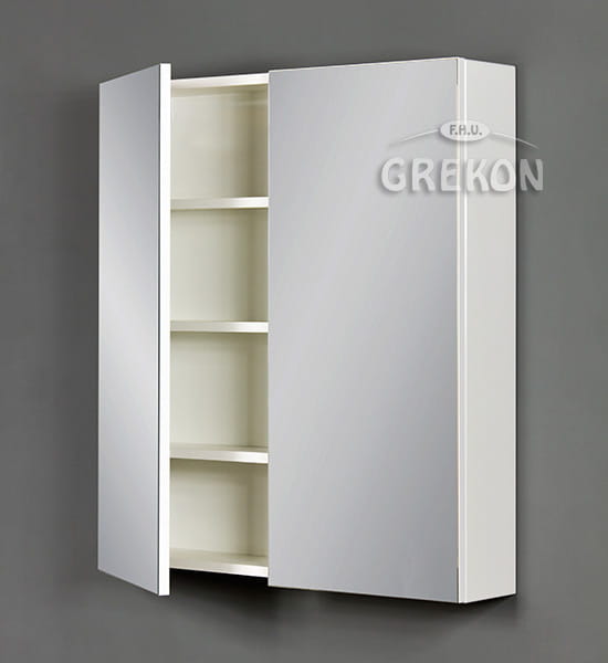 Vannitoa kapp peegliga, valge, 70x80cm, FOKUS NEW